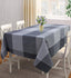 Airwill 100% Cotton Checkered Pattern 4 Seater Square Table Cover - Black & Grey