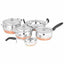 Stainless Steel Cookware - Along With Copper Bottom - Set of 5 Pieces