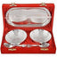 Handmade Plated Brass Bowl with Tray - Set of 5 Pieces
