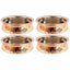 Steel Copper Handi Bowl Hammered Design Serving Dishes - Set of 4