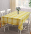 Airwill 100% Cotton Checkered Pattern 4 Seater Square Table Cover - Yellow