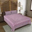 Rudra Bazaar Pink 210 TC Cotton Double King Bedsheet With 2 Pillow Covers
