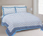 Rudra Bazaar Blue 210 TC Cotton Double King Bedsheet With 2 Pillow Covers