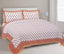 Rudra Bazaar Orange 210 TC Cotton Double King Bedsheet With 2 Pillow Covers