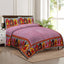 Rudra Bazaar Multicolour 210 TC Cotton Double King Bedsheet With 2 Pillow Covers