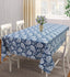 AIRWILL 100% Cotton Self Designed 4 Seater Table Cloth - Blue