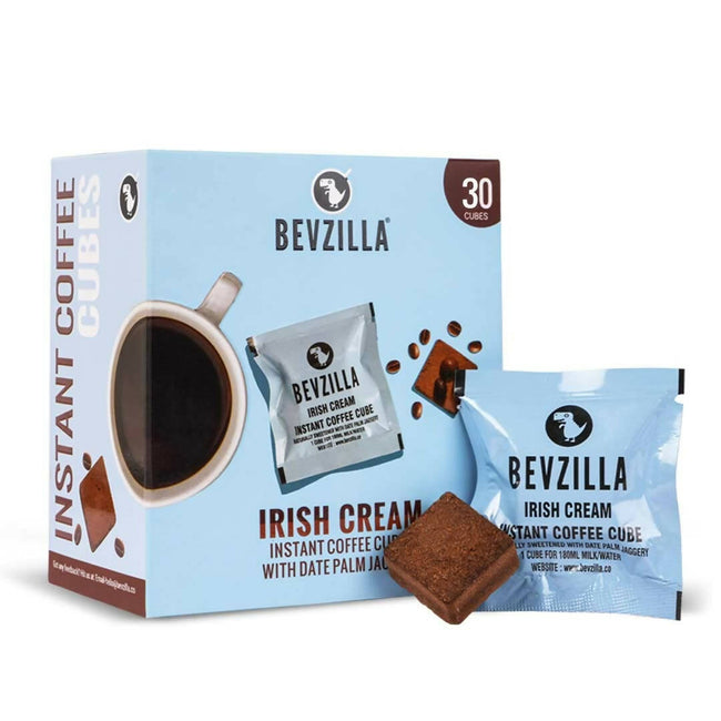 Bevzilla Instant Coffee Cubes Pack with Organic Date Palm Jaggery - Irish Cream Main Image