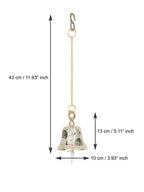 eCraftIndia Multicoloured Brass Hanging Pooja Bell Showpieces