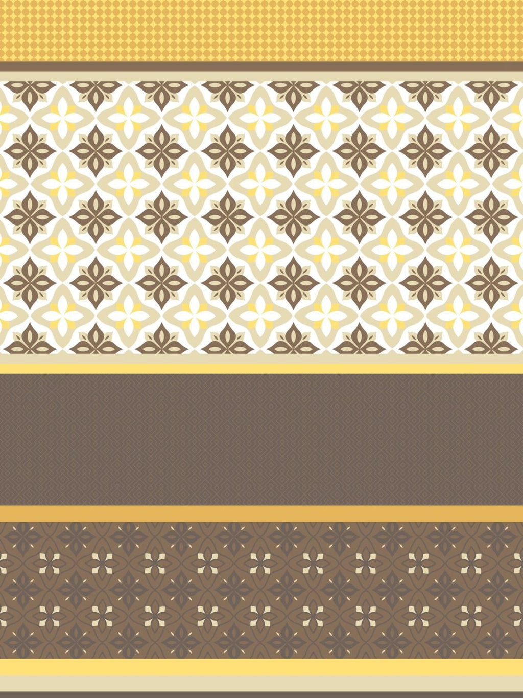 Home Ecstasy Mustard & Cream Ethnic Motifs 140TC Bedsheet With Pillow Covers