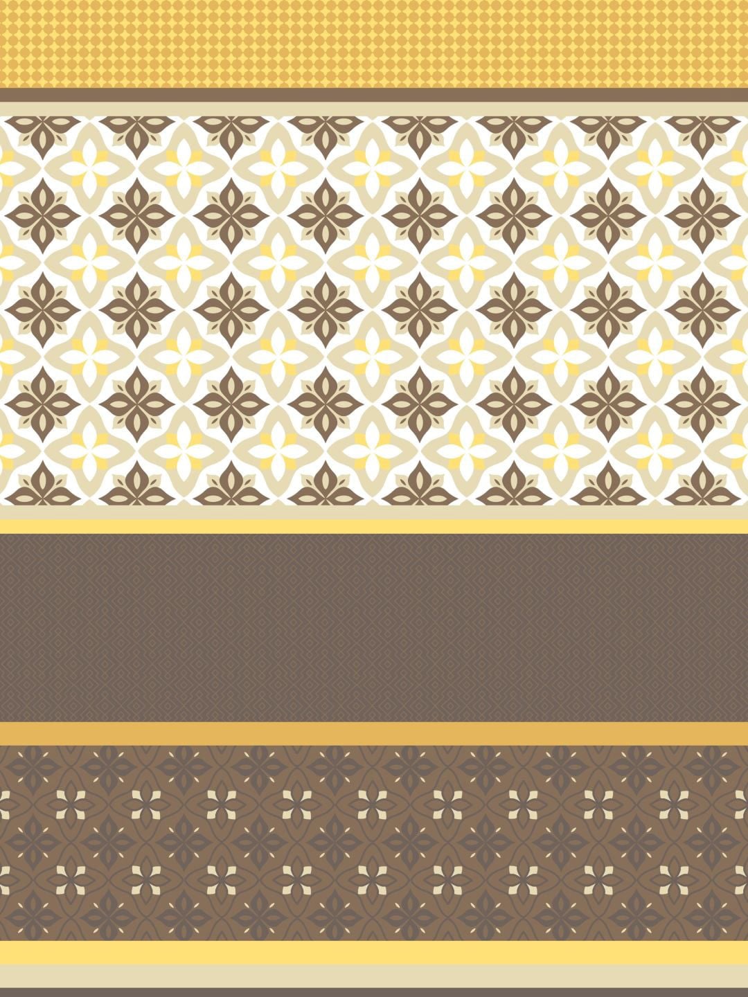 Home Ecstasy Mustard & Cream Ethnic Motifs 140TC Bedsheet With Pillow Covers