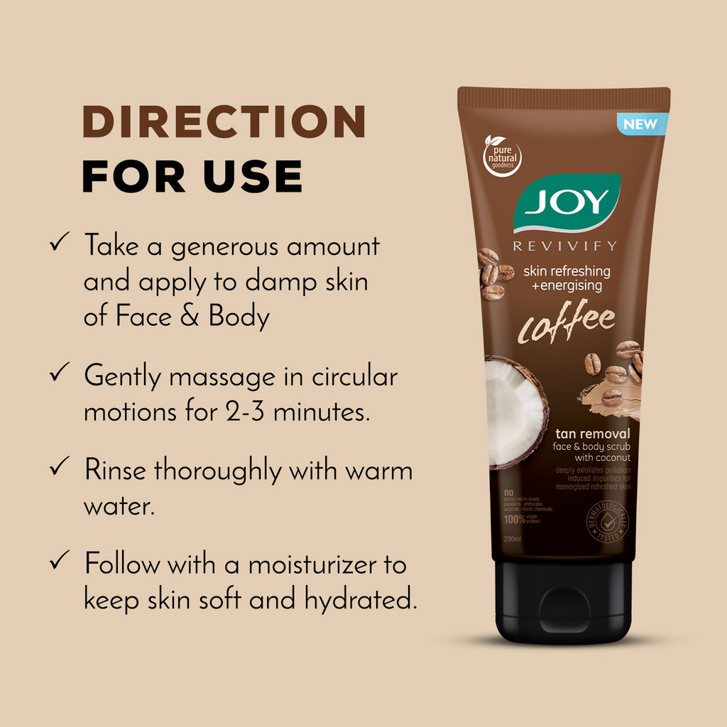 Joy Anti Pollution Exfoliating Coffee Face & Body Scrub