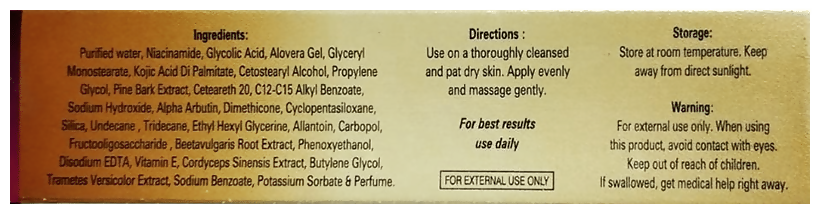 Rejuglow Gel with Glycolic Acid, Kojic Acid, Niacinamide & Vitamin E