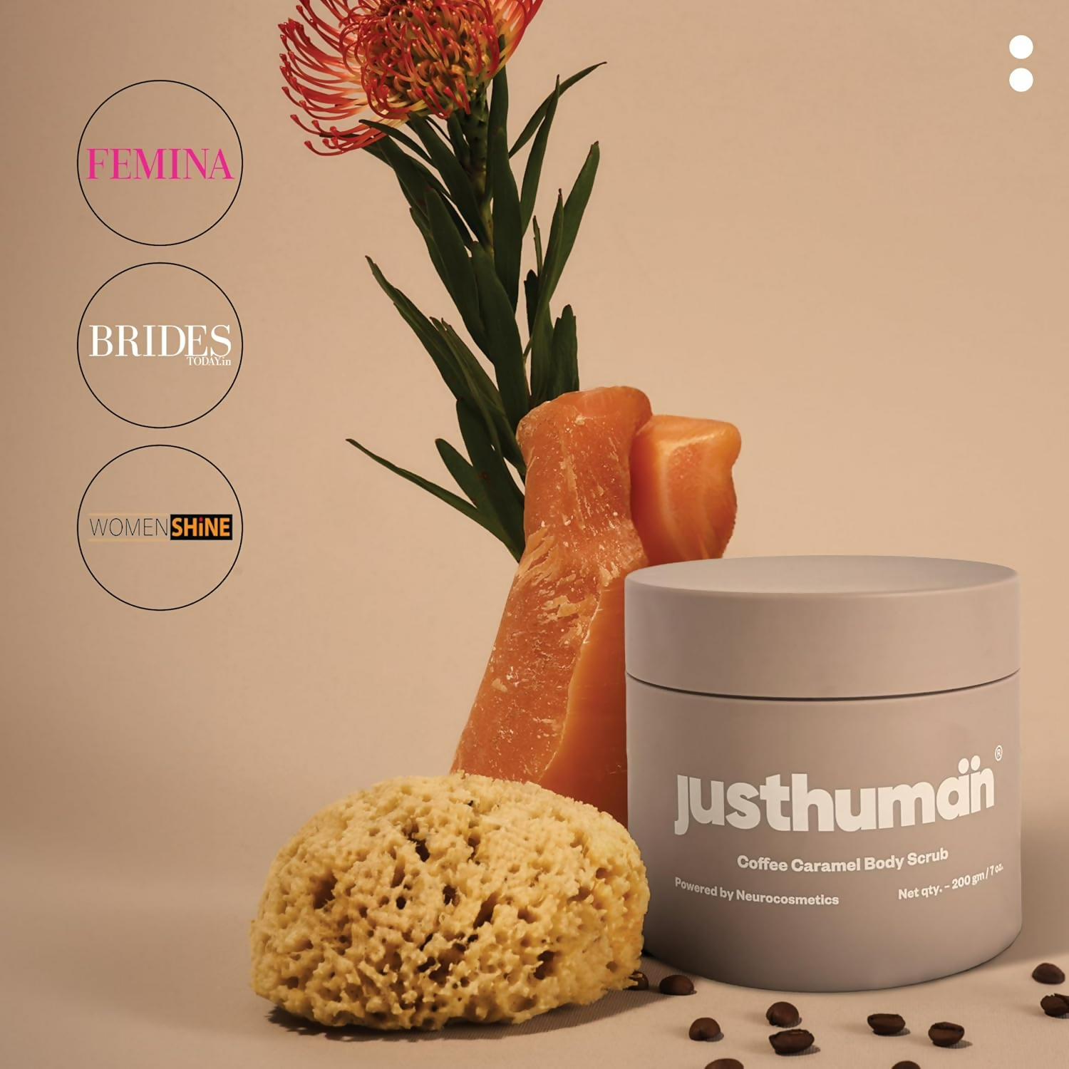 JustHuman Coffee Caramel Body Scrub