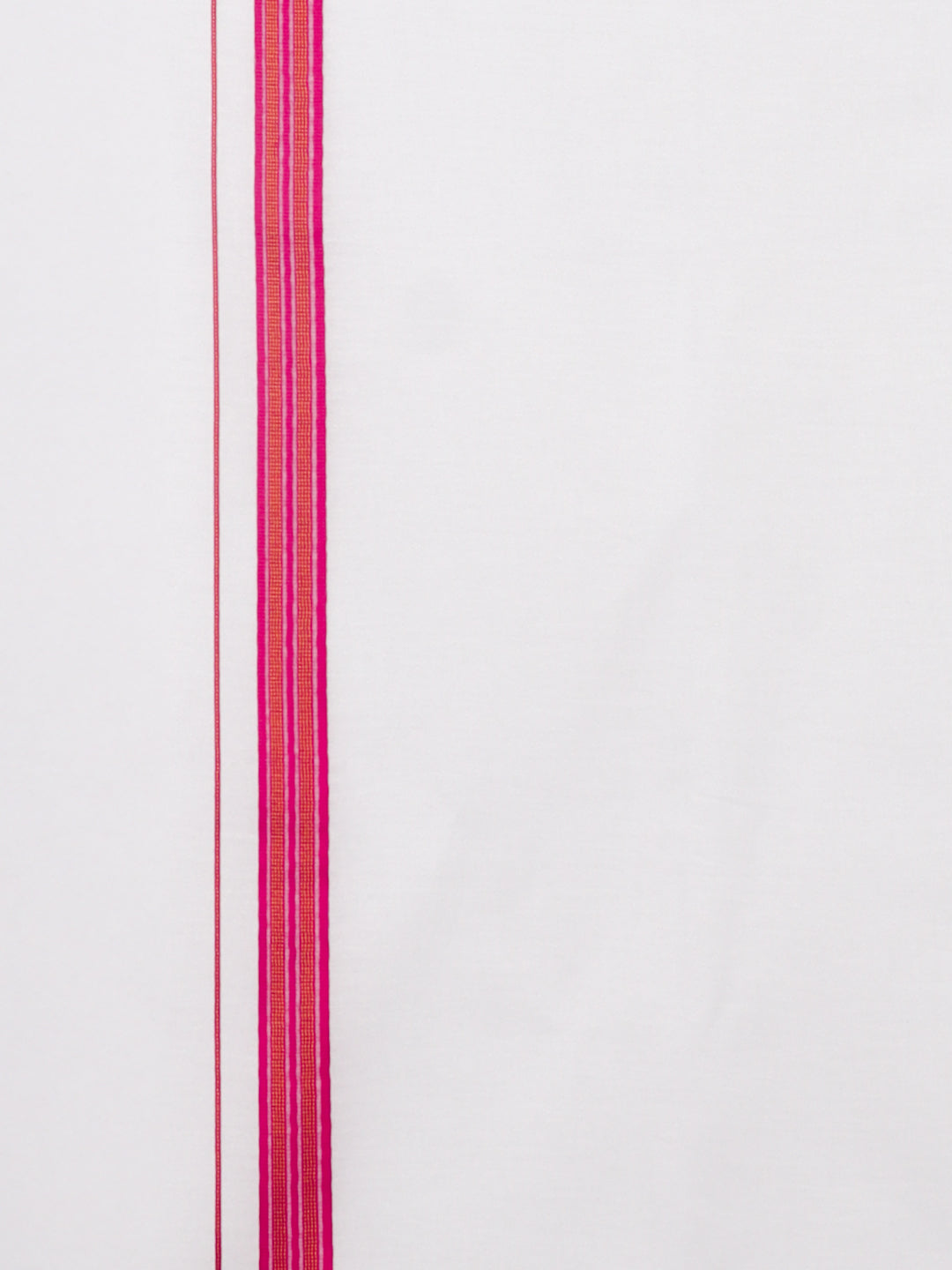 Men Pink Fancy Jari Border Single Dhoti YGF04