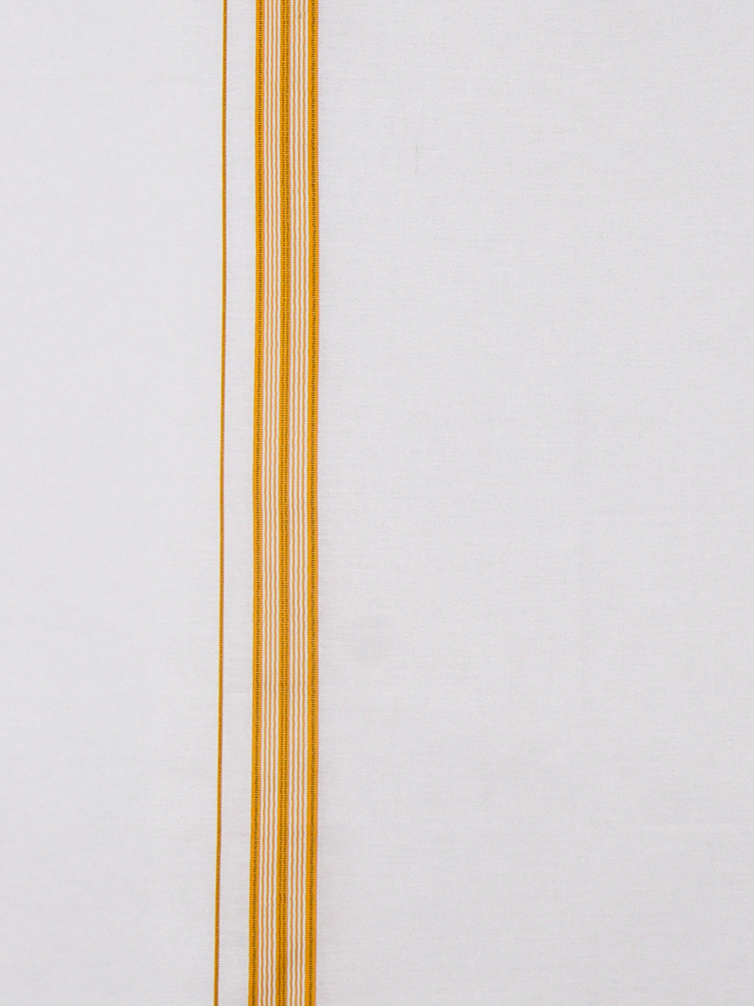 Men Yellow Fancy Jari Border Single Dhoti YGF02