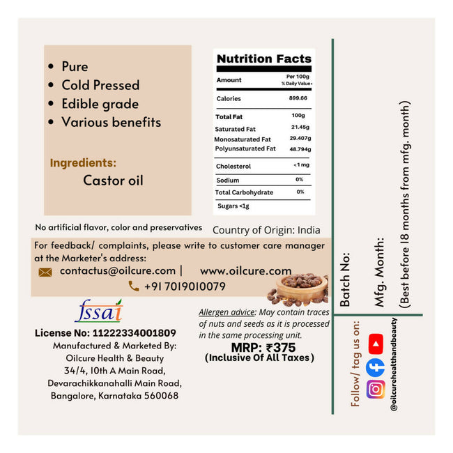 Oilcure Castor Oil Main Image