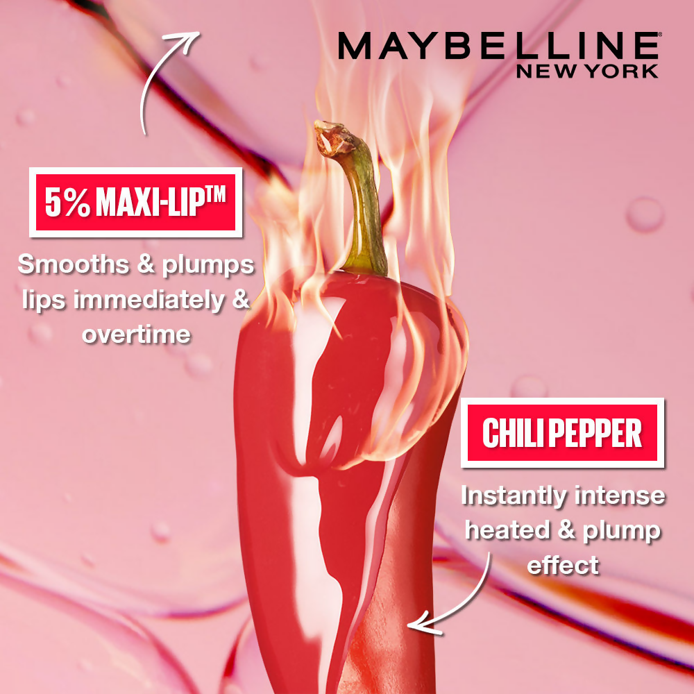 Maybelline New York Lifter Plump - Plumping Lip Gloss - Hot Chili