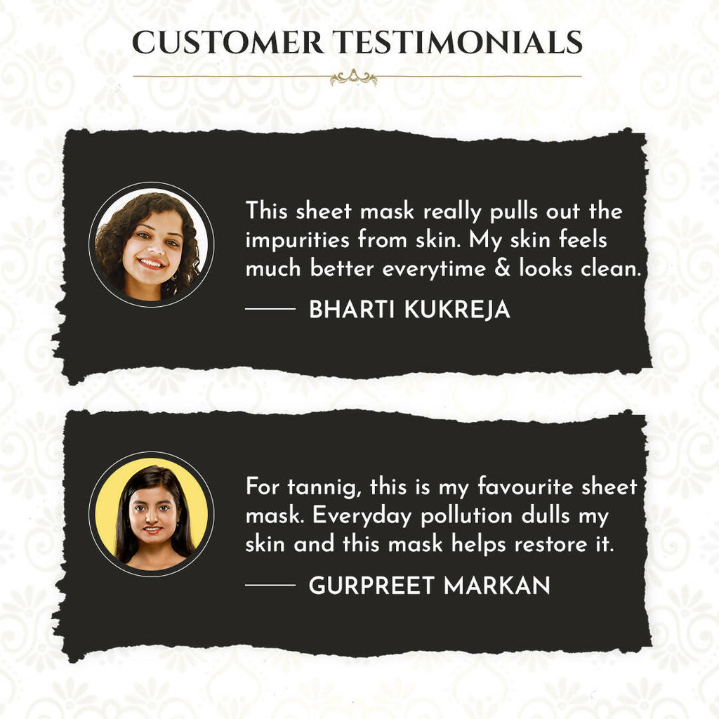 Khadi Essentials Charcoal Serum Sheet Mask