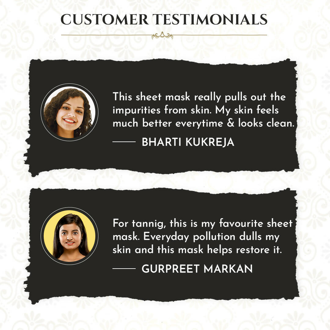 Khadi Essentials Charcoal Serum Sheet Mask