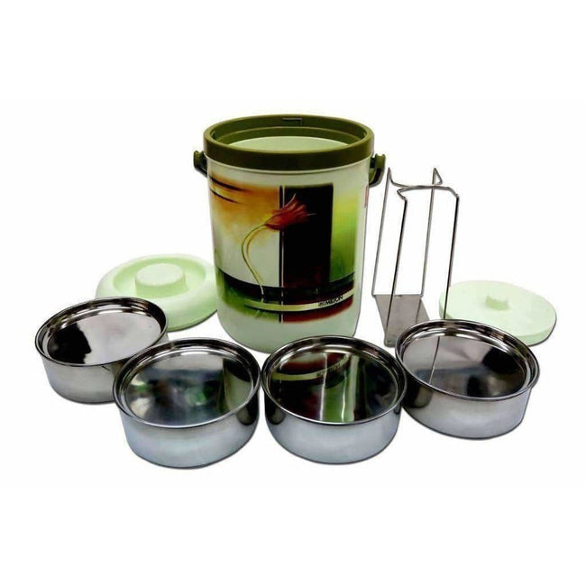 Milton Knight Stainless Steel Insulated Lunch Box-Lunch Carrier - 4 Box Lunch Hover Image