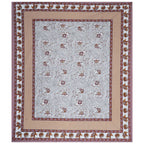 Rudra Bazaar Grey 210 TC Cotton Double King Bedsheet With 2 Pillow Covers