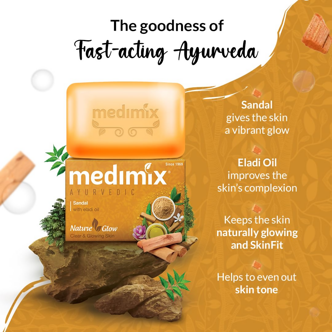 Medimix Ayurvedic Sandal Bathing Soap With Eladi Oil
