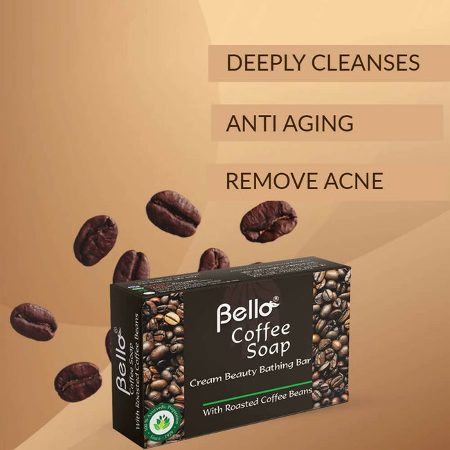 Bello Herbals Coffee Soap | Cream Beauty Bathing Bar Main Image