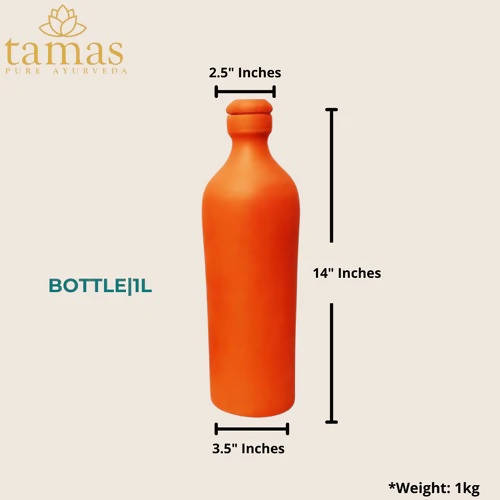 Tamas Handmade & Eco-Friendly Earthen (Clay/ Terracotta) Water Bottle