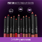 Staze 9 To 9 Pout On Matte And Smudgeproof Lip Crayon - 10 Royally Ruby