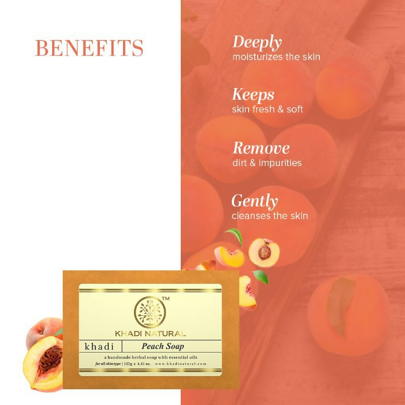 Khadi Natural Peach Handmade Soap