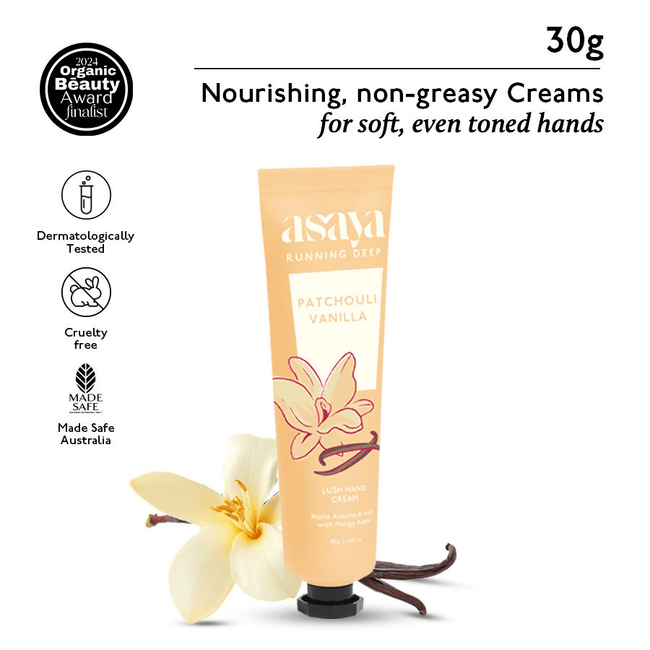 Asaya Patchouli Vanilla Hand Cream Softens Dry, Rough Hands For Men & Women Main Image