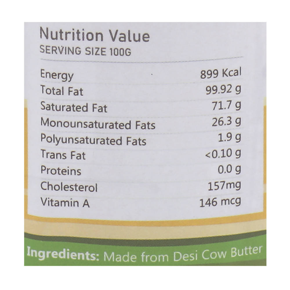 Wellbe Desi Cow Ghee | Indian Hallikar Cow Ghee | Pure A2 Ghee | Natural & Healthy | Better Choice - Better Life