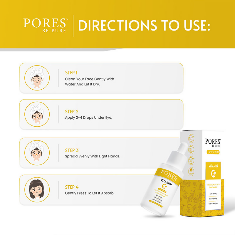 Pores Be Pure Vitamin C Serum With Ethyl Ascorbic Acid & Hyaluronic Acid