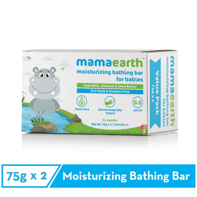 Mamaearth Moisturizing Baby Bathing Soap Bars & Daily Moisturizing Lotion Main Image