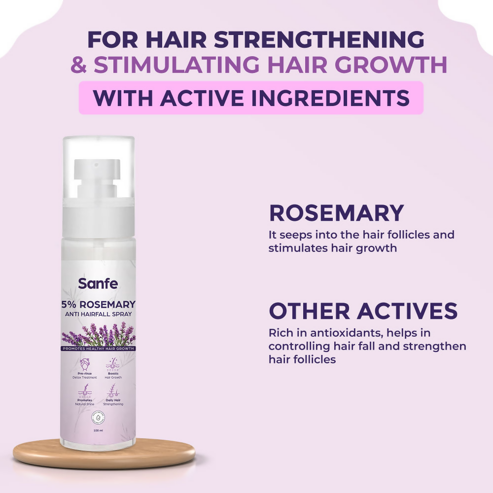Sanfe 5% Rosemary Anti Hairfall Spray