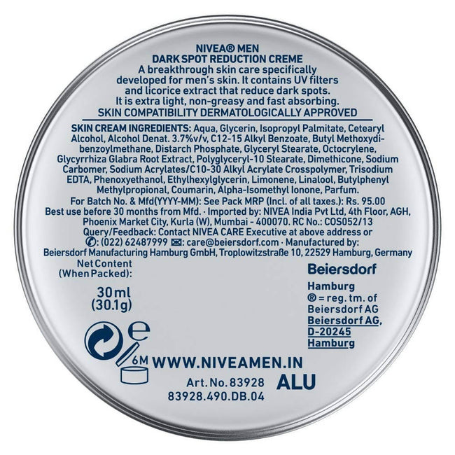 Nivea Men Dark Spot Reduction Crème Main Image