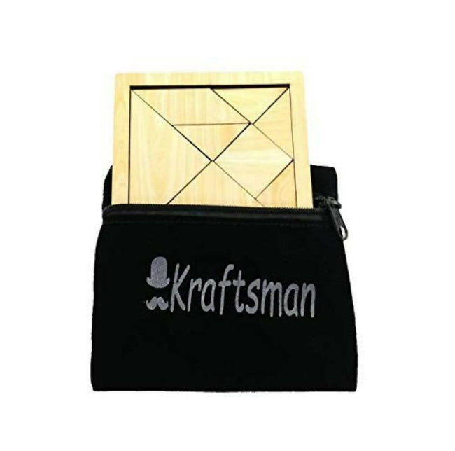 Kraftsman Portable Wooden Tangram Puzzle | 7 Pieces Puzzle Board for Kids and Adults | Travel Pouch Included Main Image