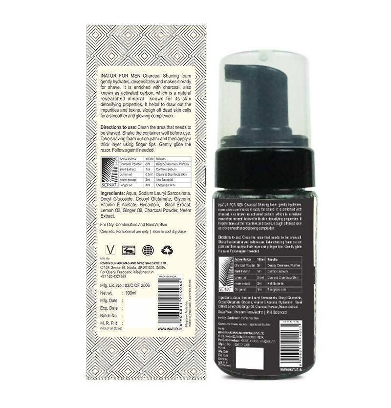 Inatur Charcoal Shaving Foam For Men