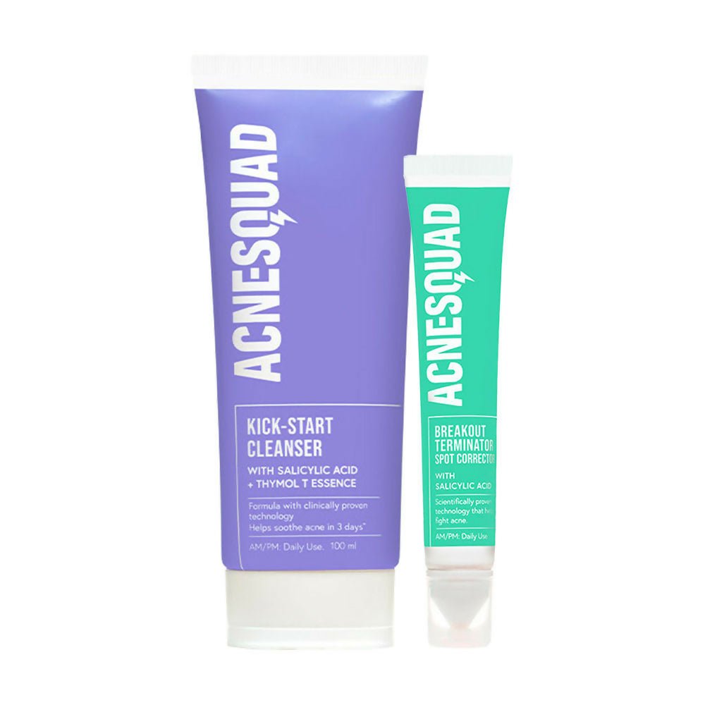 Acne Squad Salicylic Acid Cleanser & Active Acne Spot Corrector Combo
