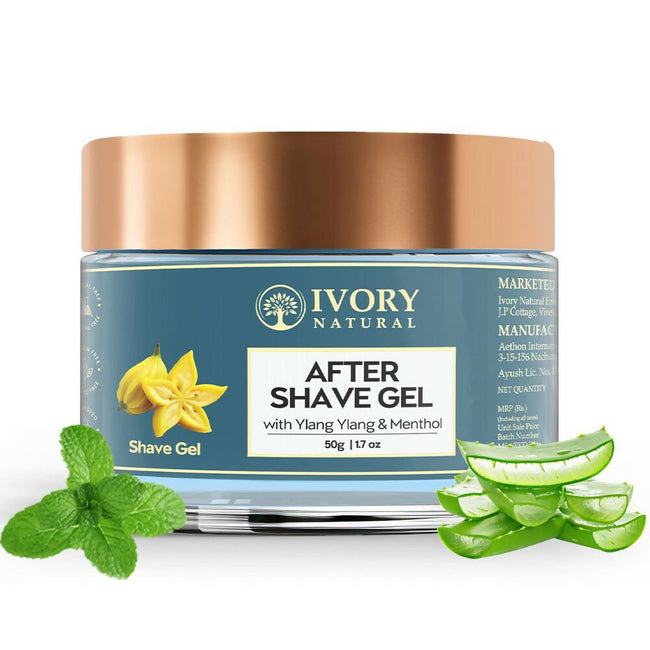 Ivory Natural After Shave Gel For Gentle Post-Shave, Reduced Facial Worries Hover Image