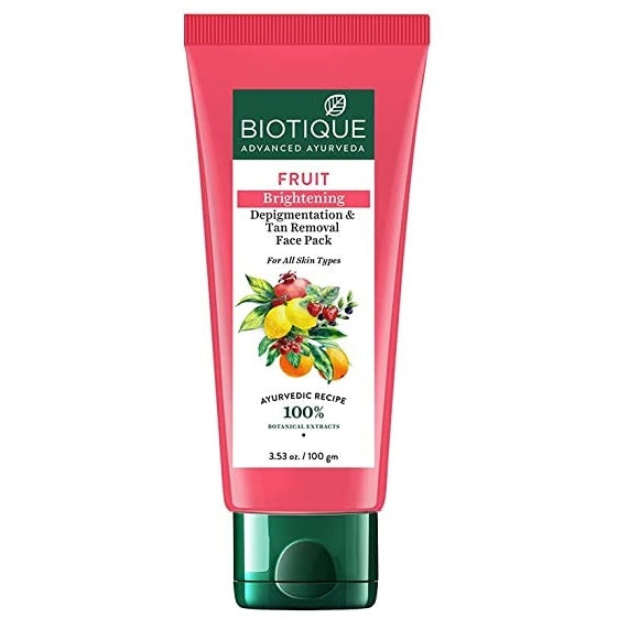 Biotique Advanced Ayurveda Fruit Brightening Depigmentation & Tan Removal Face Pack