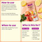 PLIX The Plant Fix Peaches & Lemon Detan Pair with Bump Eraser Body Scrub & SPF15 Body Lotion