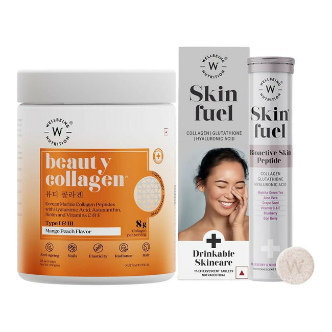 Wellbeing Nutrition Collagen & Glutathione Skin, Hair & Nails Combo Hover Image