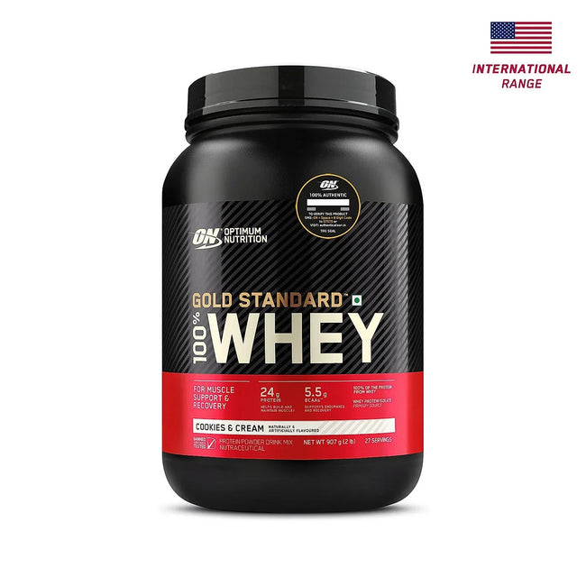 Optimum Nutrition Gold Standard 100% Whey Protein Powder (Cookies & Cream)-907 gm Hover Image