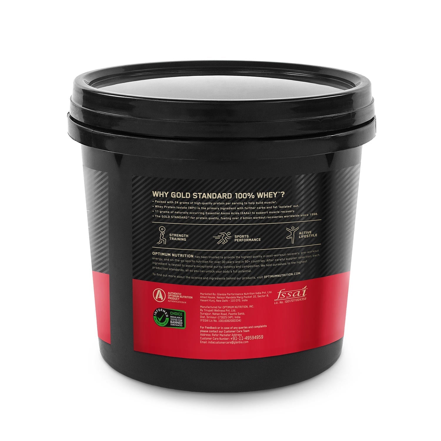 Optimum Nutrition Gold Standard 100% Whey Protein Powder (Vanilla Ice Cream) 4kg & Micronized Creatine Powder (Unflavoured) 100gm