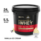 Optimum Nutrition Gold Standard 100% Whey Protein Powder (Vanilla Ice Cream) 4kg & Micronized Creatine Powder (Unflavoured) 100gm