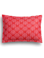 SEJ by Nisha Gupta Red Printed 180 TC Cotton Double Bedsheet with 2 Pillow Covers