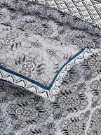 Purple Ethnic Motifs Cotton King Bedsheet With 2 Zipper Pillow Covers - Super King Size by House of Ree