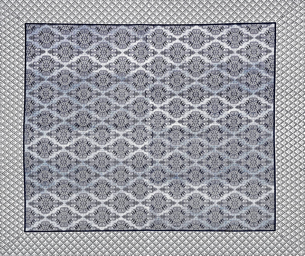 Purple Ethnic Motifs Cotton King Bedsheet With 2 Zipper Pillow Covers - Super King Size by House of Ree