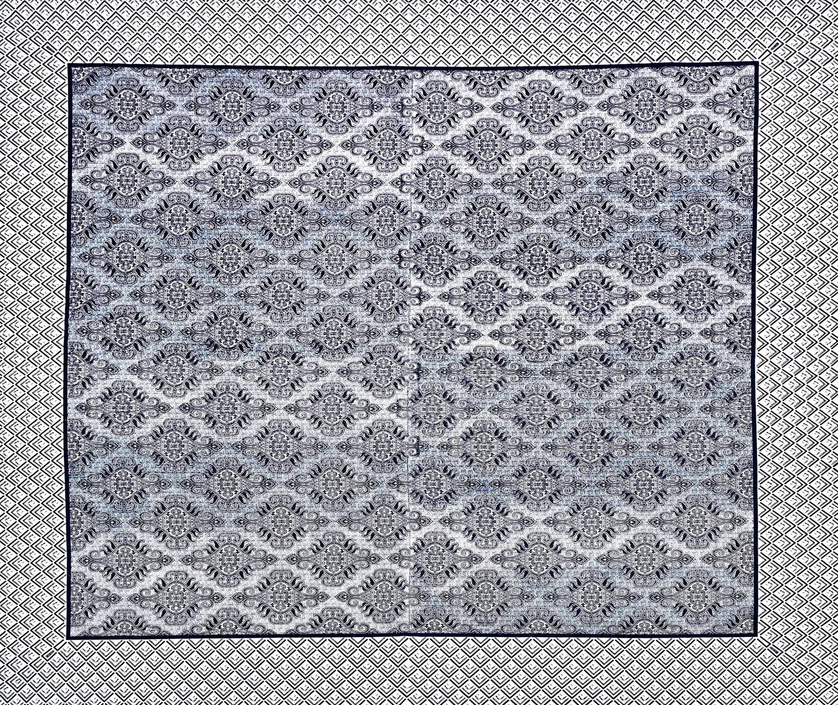 Purple Ethnic Motifs Cotton King Bedsheet With 2 Zipper Pillow Covers - Super King Size by House of Ree